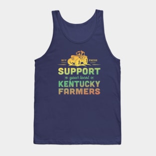 Support Your Local Kentucky Farmers Vintage Tractor Tank Top